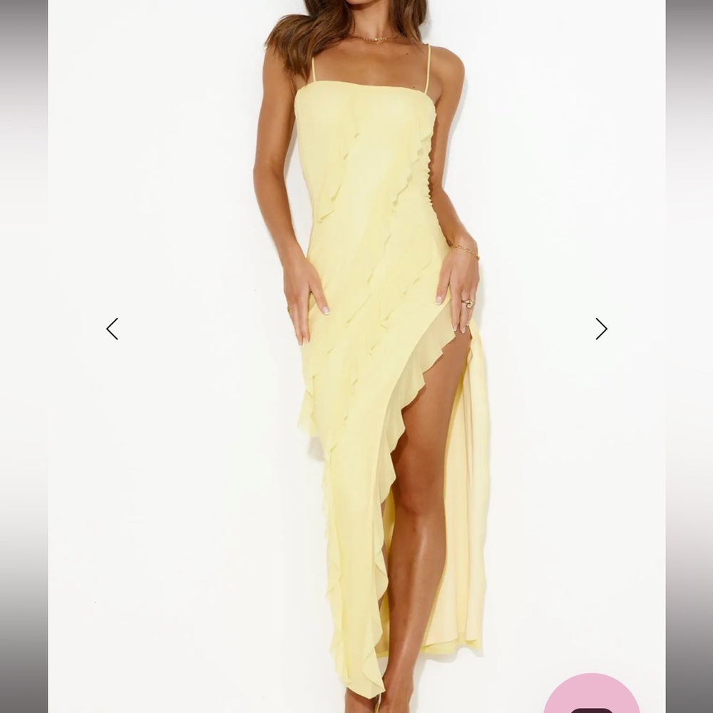 Hello Molly Asymmetrical Yellow Dress